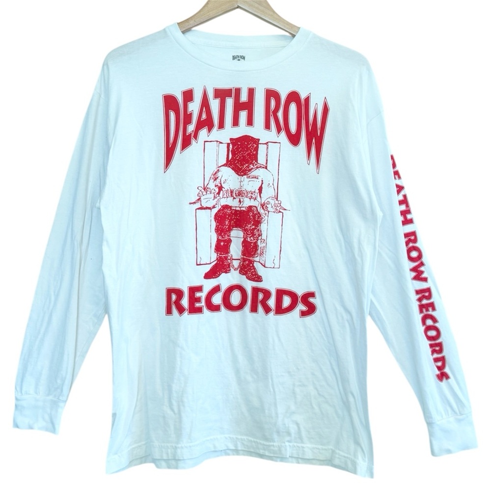 Vintage Death Row Records Long Sleeve White Red Size Large